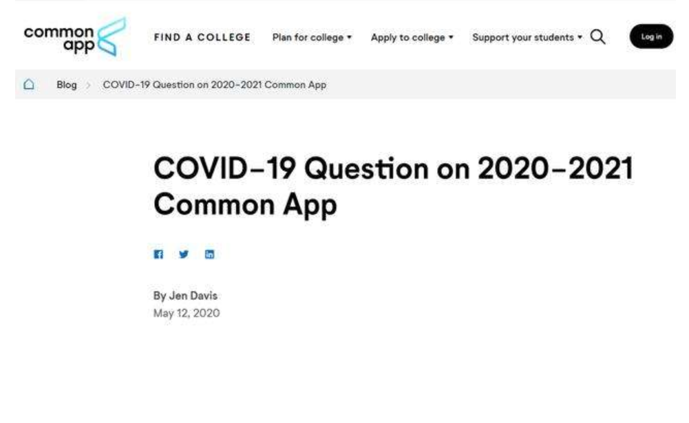 11年级赴美留学注意!Common App新增疫情相关文书题目