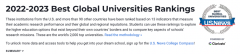 2023年USNews世界大学排名发布！
